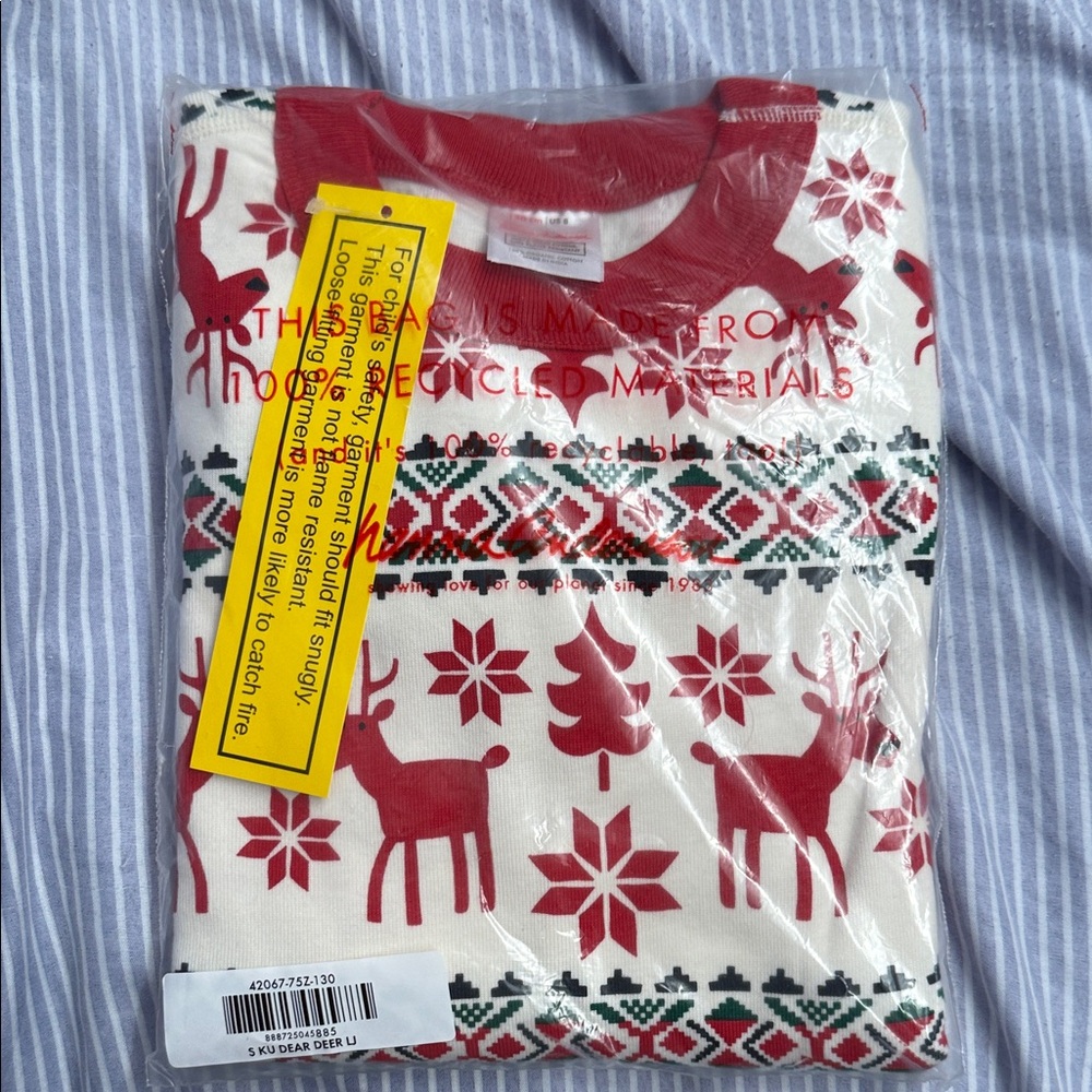 Hanna Andersson Red and White Kids Pajama Set